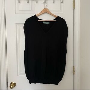 Vintage Black V-Neck Sweater Vest